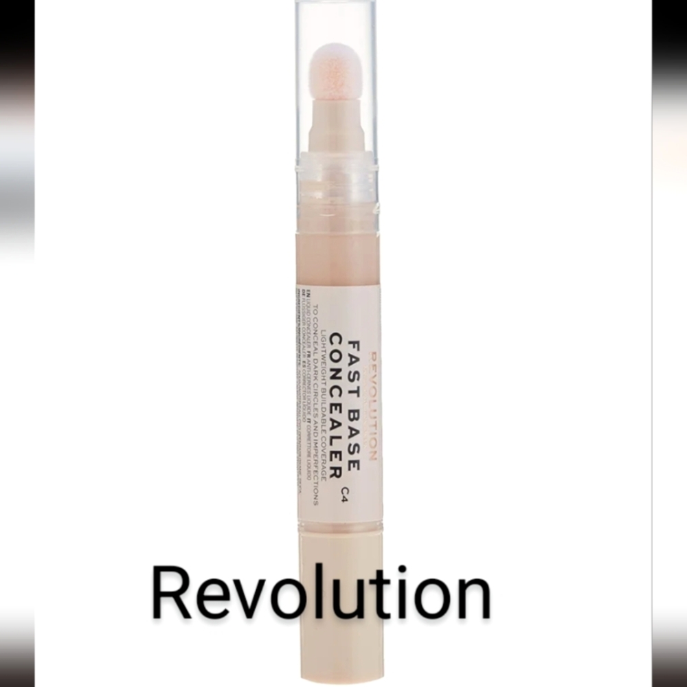 Revolution Fast Base Concealer C4 For Light To Medium Color NIB